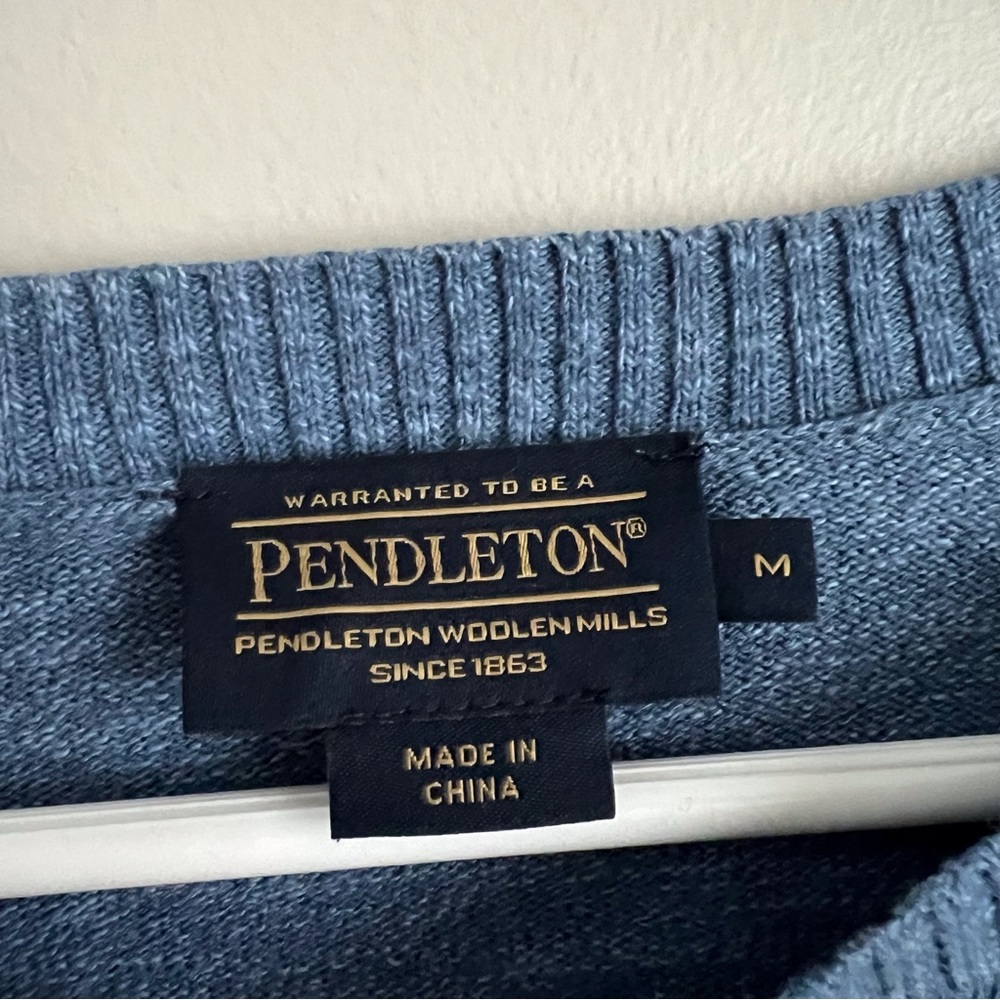Pendleton Harding Pattern Sweater Blue Aztec Sout… - image 4